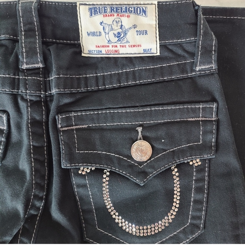 True Religion skinny jeans crystal logo on the back size 25 NWT